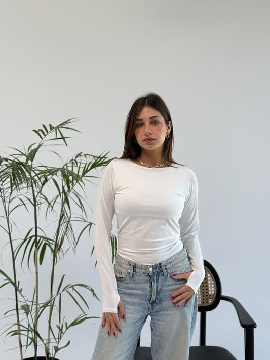 Effortless White Basic L | بادي قطن بيزك