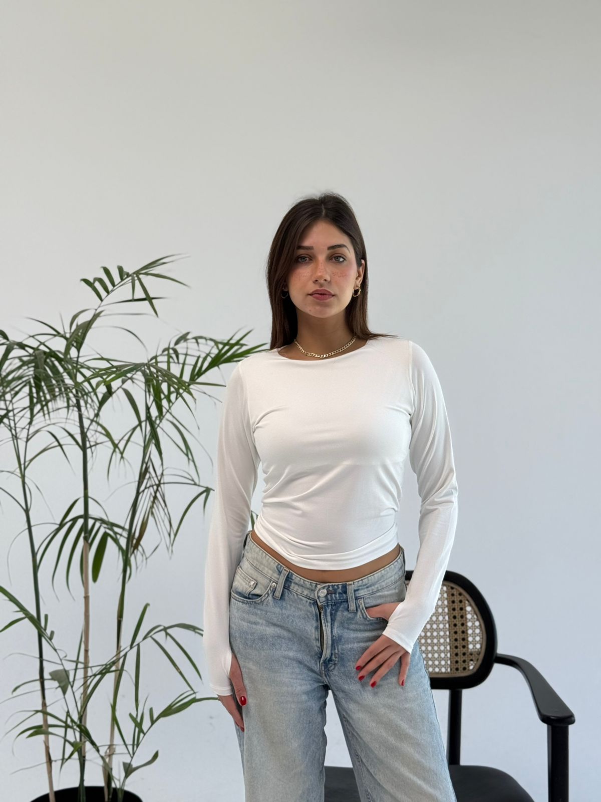 Effortless White Basic L | بادي قطن بيزك